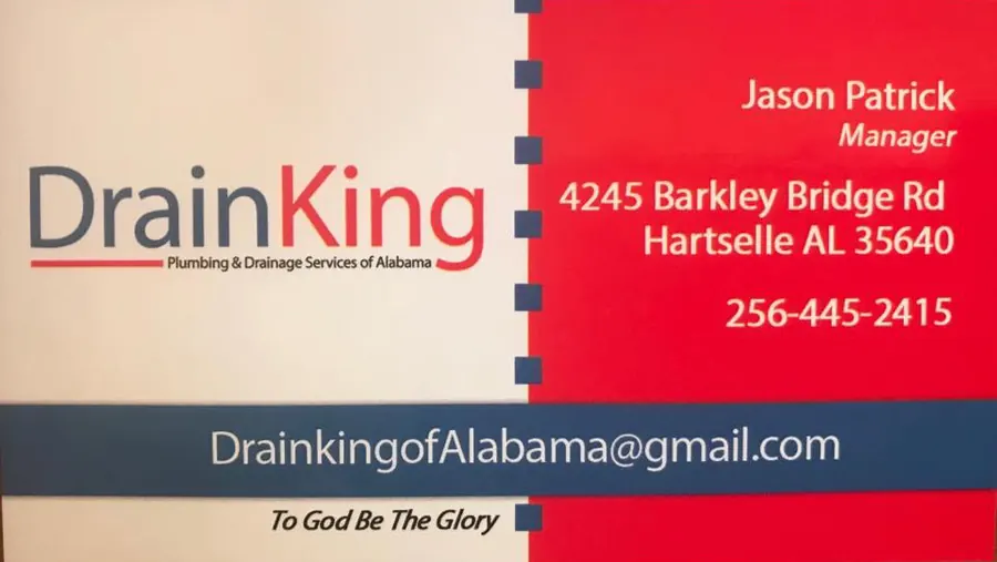 Drain king Plumbing Of Alabama, plumber in Hartselle